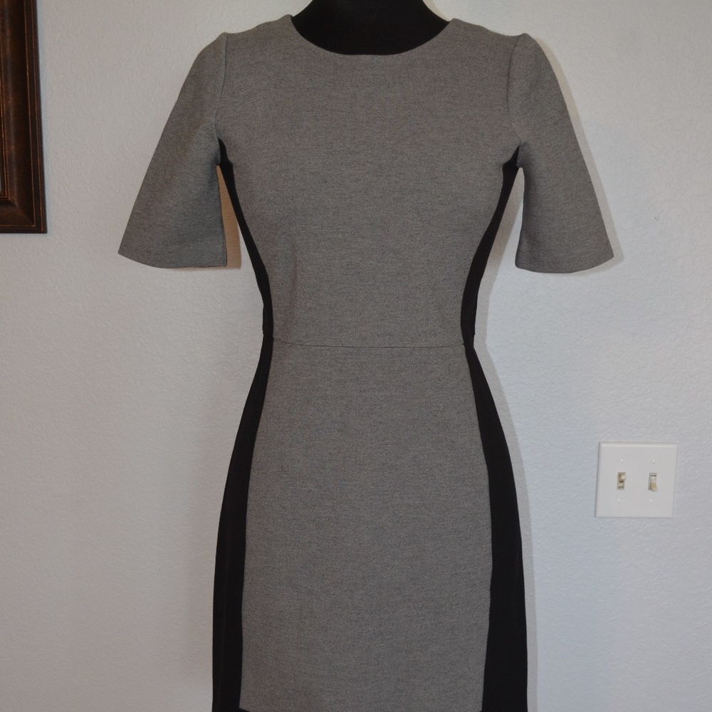 KNEE Dress Size 2 J Crew Women’s Charcoal Gray.  B2